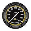 Yellow AutoCross Series Speedometer 3-3/8" Electrical - image 1