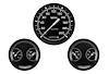 AX64GBLF Auto Cross Grey 5in. Speedo & 2 - 3in.Duals- - image 1