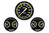 AX64YBLF Auto Cross Yellow 5in. Speedo & 2 - 3in.Duals-G - image 1