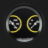AX74YBLF Autocross Yellow 3 3/8in. Temp & Volt Dual - image 1