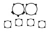Moal Bomber Series Trim Bezel 6-Gauge Set - image 1
