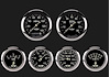 CLASSIC SERIES 6 GAUGE SET 3 SPEEDO 3 TACH 8000RPM 2 5/8 SS FUEL 240-33 SS 2 5/8 VOLT 2 5/8 FS COOLA - image 1