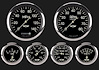 CLASSIC SERIES 6 GAUGE SET 5 SPEEDO 5 TACH 8000RPM 2 5/8 SS FUEL 240-33 2 5/8 SS VOLT 2 5/8 FS COOLA - image 1