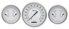 Classic White Series 3-Gauge Set 4-5/8" Electrical Speedometer (140 mph) - image 1