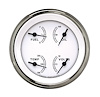 Classic White Series Quad Gauge 3-3/8" Electrical Includes: - image 1