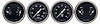 Hot Rod Series 4-Gauge Set 3-3/8" Electrical Speedometer (140 mph) - image 1