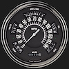 Universal Six Pack Instrument Cluster Black Face - image 1