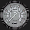 Universal Six Pack Instrument Cluster Gray Face - image 1