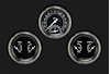 Traditional Series 3-Gauge Set 3-3/8" Electrical Ultimate Speedometer (140 mph) - image 1