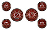 V8 Red Steelie Series 6-Gauge Set 3-3/8" Elec Speedometer (140 mph) - image 1