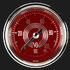 V8 RED STEELIE 2 TACHOMETER FULL SWEEP - image 1
