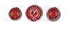 V8 Red Steelie Series 3-Gauge Set 4-5/8" Electrical Speedtachular Gauge - image 1