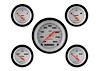 Velocity White Series 5-Gauge Set 3-3/8" Electrical Speedometer (160 mph) - image 1