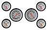 Velocity White Series 6-Gauge Set 3-3/8" Elec Speedometer (160 mph) - image 1