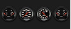 Velocity Black Series 4-Gauge Set 3-3/8" Electrical Speedometer (160 mph) - image 1