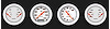 Velocity White Series 4-Gauge Set 3-3/8" Electrical Speedometer (160 mph) - image 1