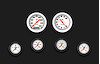 VS101WBLF Velocity White Six Gauge Set 101 - image 1