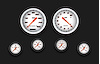 VS151WBLF Velocity White Six Gauge Set 151 - image 1