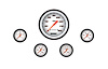 VS154WBLF Velocity White Five Gauge Set 154 - image 1