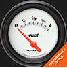 VS211WBPF Velocity White 2 5/8in. Fuel Gauge, 75-10 Ohm - image 1