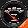 VS226BBPF-04 Velocity Black 2 5/8in. Short Sweep Water Temperature Gauge - image 1