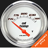 VS228WAPF Velocity White 2 5/8in. Oil Temperature Gauge - image 1