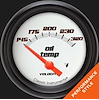 VS228WBPF Velocity White 2 5/8in. Oil Temperature Gauge - image 1