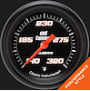 VS328BBPF Velocity Black 2 5/8in. Oil Temperature Gauge - image 1