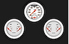 Velocity White Series 3-Gauge Set 3-3/8" Electrical Ultimate Speedometer (160 mph) - image 1