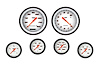 VS351WBLF Velocity White Six Gauge Set 351 - image 1