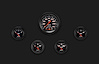 Velocity Black Series 5-Gauge Set 3-3/8" Electrical Ultimate Speedometer (160 mph) - image 1