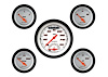 Velocity White Series 5-Gauge Set 3-3/8" Electrical Ultimate Speedometer (160 mph) - image 1