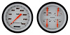 Velocity White Series 2-Gauge Set 4-5/8" Electrical Speedometer (160 mph) - image 1