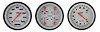 Velocity White Series 3-Gauge Set 4-5/8" Electrical Speedometer (160 mph) - image 1