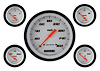 Velocity White Series 5-Gauge Set 4-5/8" Electrical Speedometer (160 mph) - image 1