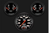 Velocity Black Series 3-Gauge Set 4-5/8" Electrical Speedtachular Gauge - image 1