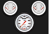 Velocity White Series 3-Gauge Set 4-5/8" Electrical Speedtachular Gauge - image 1