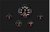 Velocity Black Series 5-Gauge Set 4-5/8" Electrical Speedtachular Gauge - image 1