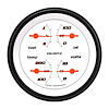 Velocity White Series Quad Gauge 3-3/8" Electrical Includes: - image 1