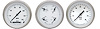 White Hot Series 3-Gauge Set 3-3/8" Electrical Speedometer (140 mph) - image 1