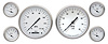 White Hot Series 6-Gauge Set 4-5/8" Elec Speedometer (140 mph) - image 1