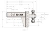 ED304 3 in. Extreme-Duty 4 in. Drop/Rise Trailer Hitch - image 2