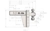 ED306 3 in. Extreme-Duty 6 in. Drop/Rise Trailer Hitch - image 2