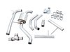 Resonated Track Exhaust for MK7 Jetta GLI w/ High Flow Downpipe - Chrome Silver Tips - image 3