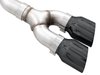 0FG Dual Side Exit Exhaust for '21+ Ford F-150 - 4.5" Diamond Black Tips - image 3