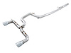 AWE Track Edition Cat-back Exhaust for Ford Focus RS - Chrome Silver Tips - image 1