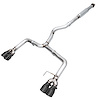 AWE Track Edition Exhaust for VA / GV WRX / STI Sedan - Diamond Black Quad Tips (102mm) - image 1