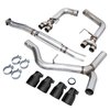 AWE Track Edition Exhaust for VA / GV WRX / STI Sedan - Diamond Black Quad Tips (102mm) - image 4