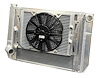 MGM.SLM.CLOSED.TPV2 Super Late-Model Dual-Pass 3-Row Aluminum Radiator V2, GM Closed System, Complete Module w/ Oil Cooler & Fan