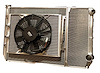 MGM.SLM.CLOSED Super Late-Model Dual-Pass 3-Row Aluminum Radiator, GM Closed NPT Filler Neck,  Oil Cooler & 11 in. Spal Fan - image 1